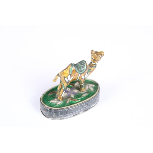 277 - A collection of three sterling silver and enamel miniature animal figures to include an elephant, ho... 