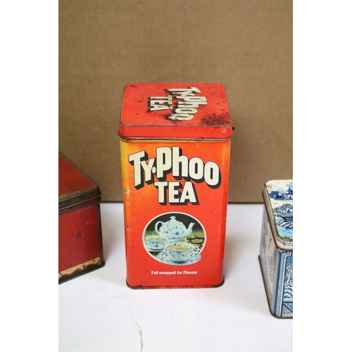 379 - Large collection of vintage biscuit / advertising tins to include CWS Biscuits, Typhoo Tea, Ocean Qu... 