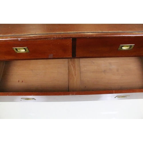 567 - 19th century Mahogany Chest of Two Short over Two Long Drawers with brass recessed handles, raised o... 