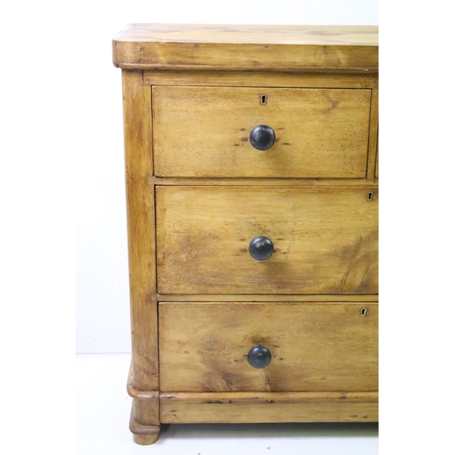 554 - Victorian Pine Chest of Two Short over Two Long Drawers, 83cm high x 97cm wide x 44cm deep