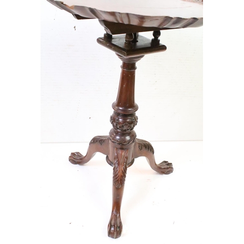 559 - George III style Mahogany Tilt Top Tea Table with birdcage action, 71cm high x 51cm diameter