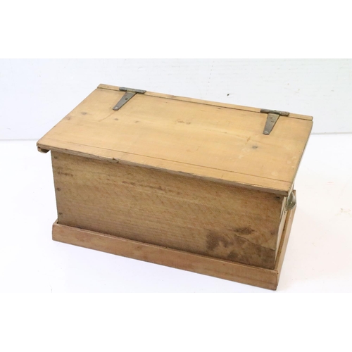 562 - Pine Blanket Box, 26cm high x 53cm wide x 33cm deep