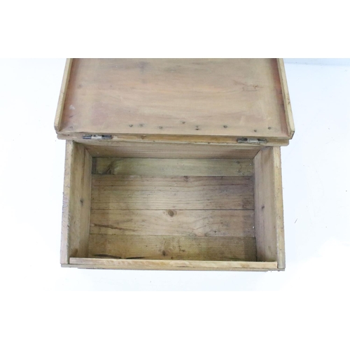 562 - Pine Blanket Box, 26cm high x 53cm wide x 33cm deep