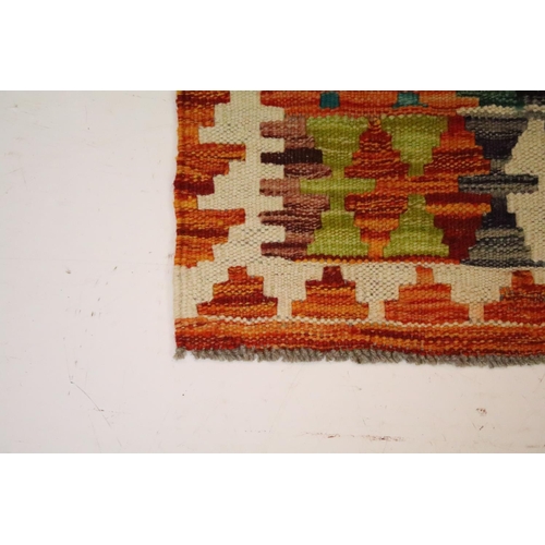 589 - Woollen Hand Knotted Chobi Kilim Rug, 126cm x 80cm