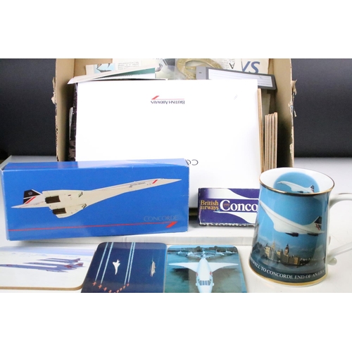 288 - A group of British Airways and Concorde collectables to include books, ephemera, limited edition cer... 