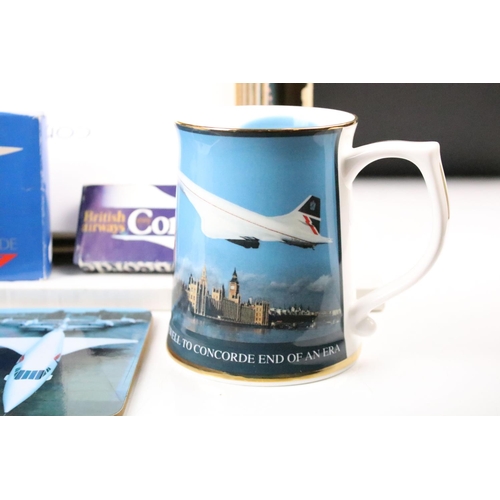 288 - A group of British Airways and Concorde collectables to include books, ephemera, limited edition cer... 