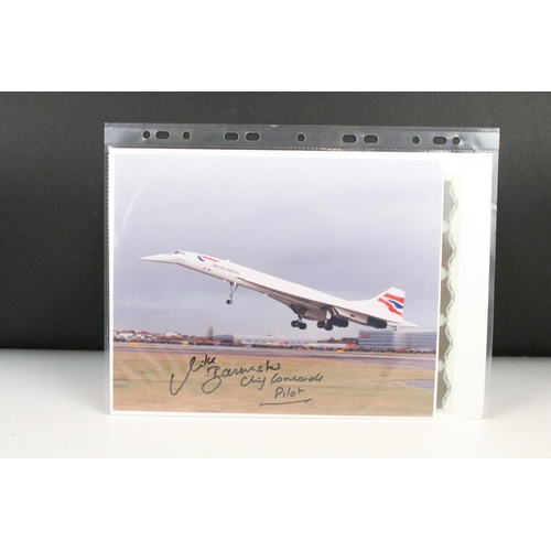 298 - A collection of three hand signed Mike Bannister Concorde photographs.