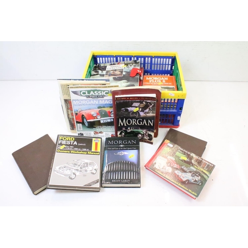 304 - A large collection of automoblie related books to include many Morgan related.