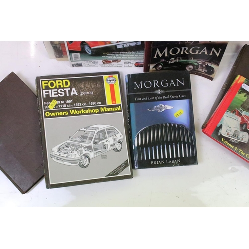 304 - A large collection of automoblie related books to include many Morgan related.