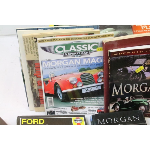 304 - A large collection of automoblie related books to include many Morgan related.