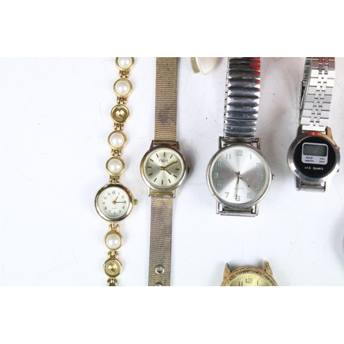 307 - A collection of mixed mainly quartz wristwatches to include Sekonda and Limit examples.