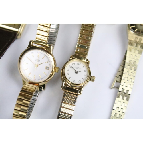 329 - A collection of ladies and gents wristwatches to include Seiko and Rotary examples.