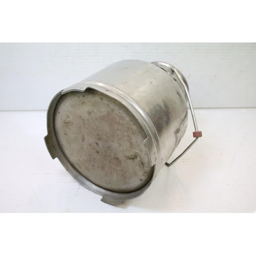 340 - Fullwood aluminium milk churn of typical tapering form, with carry handle. Approx 41cm high (excludi... 