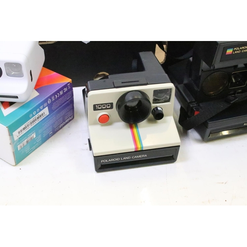 346 - Collection of vintage Polaroid film cameras to include Land Camera 1000, Sun600 LMS, Polaroid 640, e... 