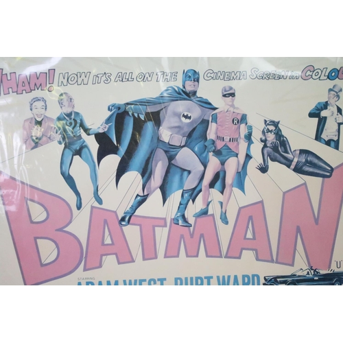 429 - An original 1966 20th Century Fox 'Batman' Quad poster, mounted to board, measures approx 94cm x 69c... 