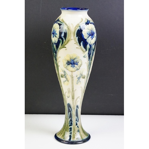 15 - William Moorcroft for Macintyre Florian ware inverted baluster vase, with tubelined blue, green & ye... 