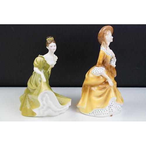 36 - Two Royal Doulton figurines to include Sandra HN 2275 and Lynne HN 2329 together with two Beswick el... 