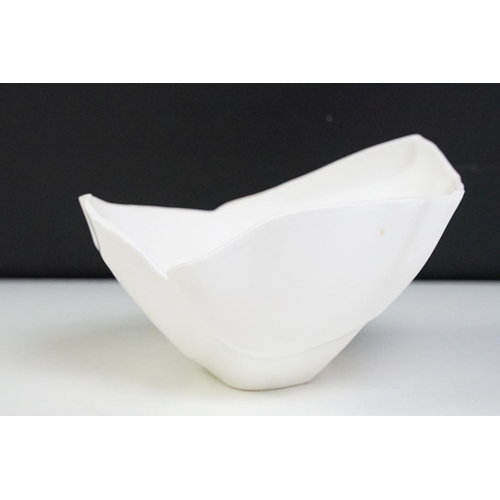 43 - Frank Gehry for Tiffany & Co white ceramic rock series bowl. Tiffany & co mark to base along with Ge... 