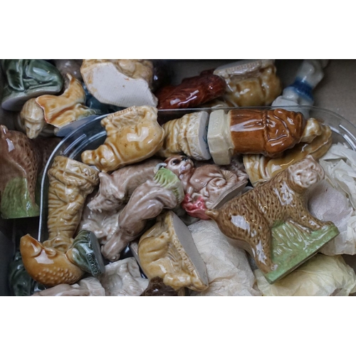 48 - Collection of assorted Wade whimsies together with a Royal Albert Mrs Tiggy Winkle figurine and Wade... 