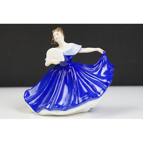 54 - Two Royal Doulton figurines to include Thinking of You HN 3124, Elaine HN 3214, together with a Roya... 