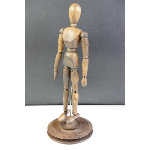 143 - Wooden Artists Lay Figure, approx 34cm tall