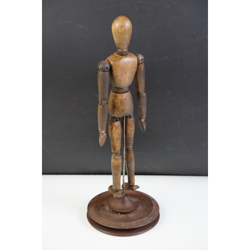 143 - Wooden Artists Lay Figure, approx 34cm tall