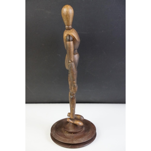 143 - Wooden Artists Lay Figure, approx 34cm tall