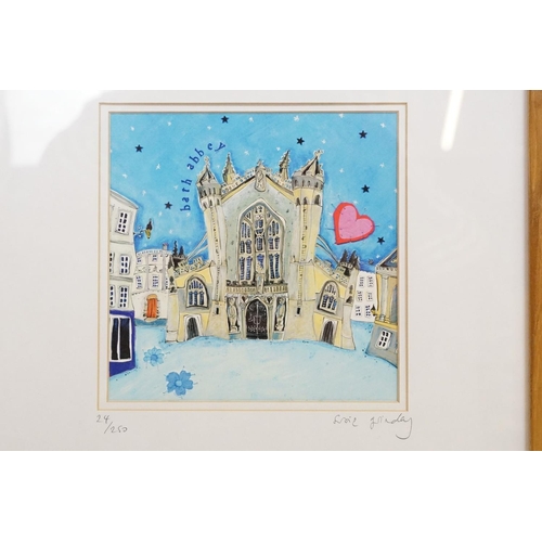 439 - Susie Grindey, Bath Abbey, limited edition print numbered 24/250, mount signed in pencil lower right... 