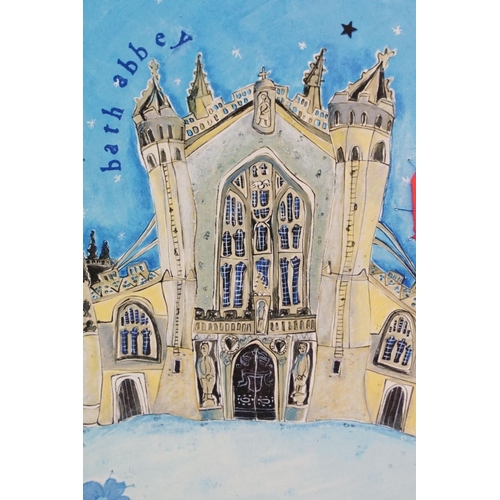 439 - Susie Grindey, Bath Abbey, limited edition print numbered 24/250, mount signed in pencil lower right... 