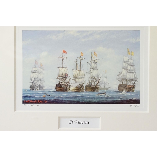 442 - Philip Hanton, Cutter, running with the evening tide, oil on ivorine, label verso, 9.25 x 5.25cm, fr... 