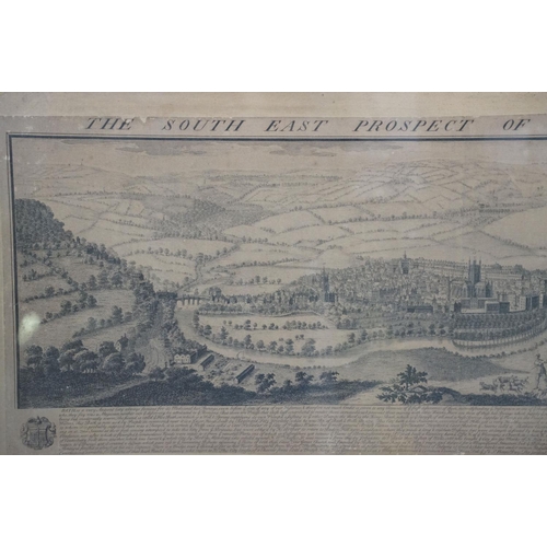 451 - After Nathaniel Buck (1727 - 1753), The South East Prospect of the City of Bath, engraving, dated lo... 