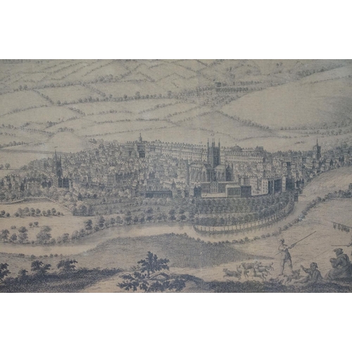 451 - After Nathaniel Buck (1727 - 1753), The South East Prospect of the City of Bath, engraving, dated lo... 