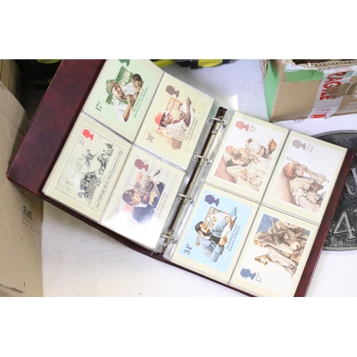 354 - Large quantity of mixed collectables to include 6 albums of PHQ postcards, R/C car parts & accessori... 