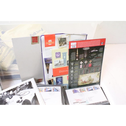 380 - Collection of British first day covers & stamps, to include five albums of FDCs (featuring Prince of... 