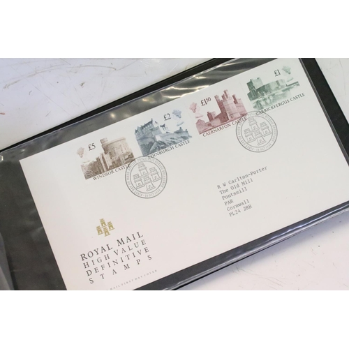 380 - Collection of British first day covers & stamps, to include five albums of FDCs (featuring Prince of... 