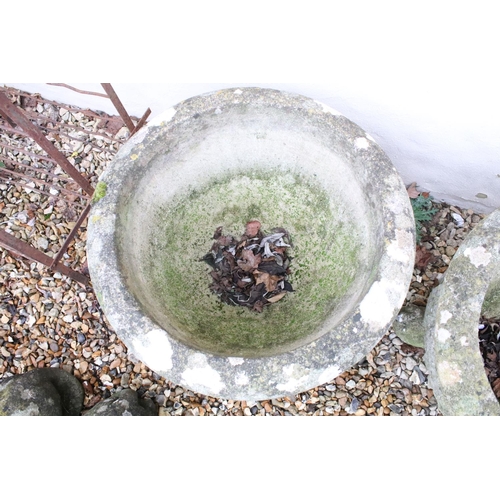 527 - Set of four large reconstituted stone planters with grape & vine decoration, raised upon claw feet. ... 