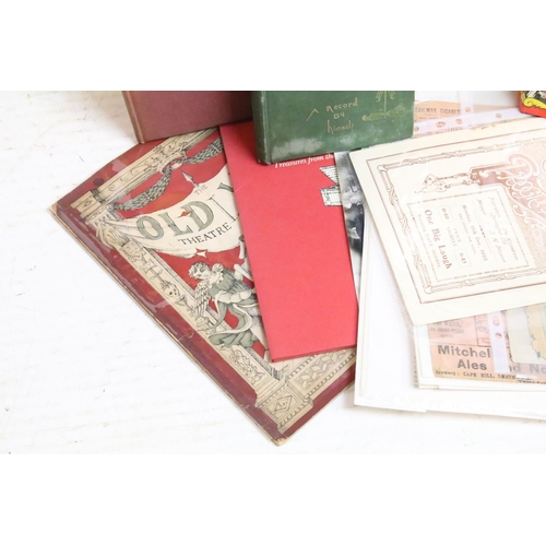 400 - A collection of musical hall and theatre ephemera to include programmes, photographs, cuttings, clip... 