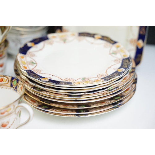 101 - Three part tea sets to include Spode (with gilt floral decoration), Myott Son & Co (pattern 7773) an... 