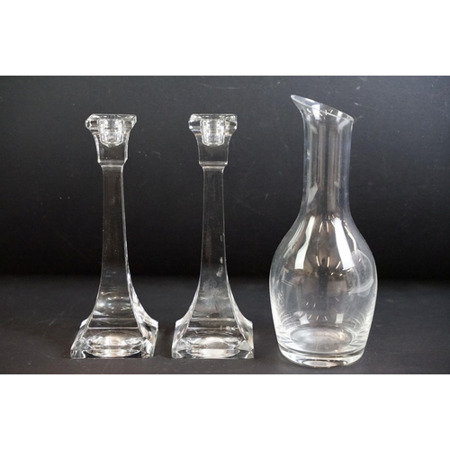 109 - Collection of twelve 20th century glass decanters of varying forms to include a ships decanters, hob... 