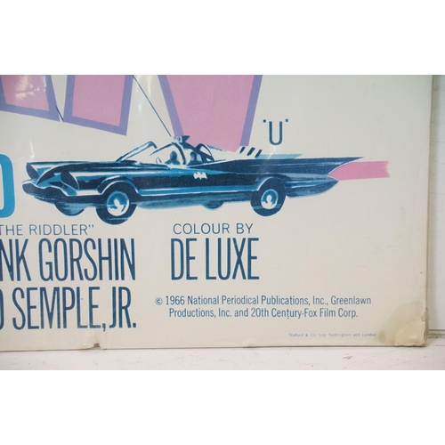 429 - An original 1966 20th Century Fox 'Batman' Quad poster, mounted to board, measures approx 94cm x 69c... 