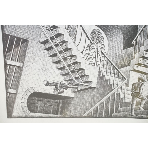 434 - M C Escher (1898 - 1972), Waterfall ( Waterval ), lithograph, printed in Holland by van Doreen B.V.,... 