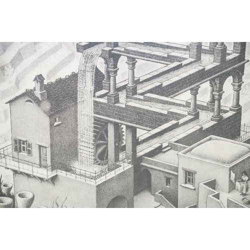 434 - M C Escher (1898 - 1972), Waterfall ( Waterval ), lithograph, printed in Holland by van Doreen B.V.,... 