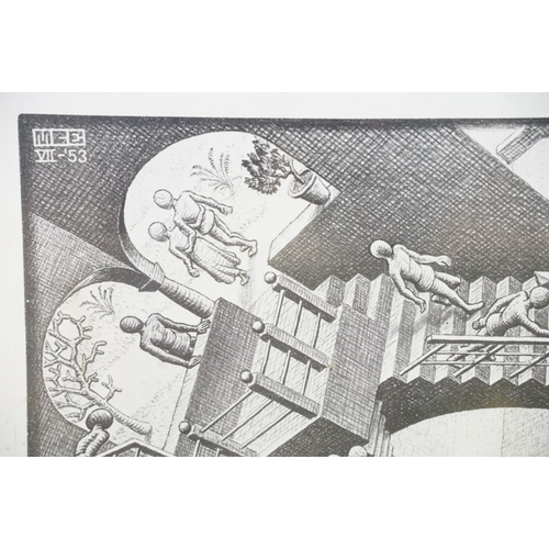 434 - M C Escher (1898 - 1972), Waterfall ( Waterval ), lithograph, printed in Holland by van Doreen B.V.,... 