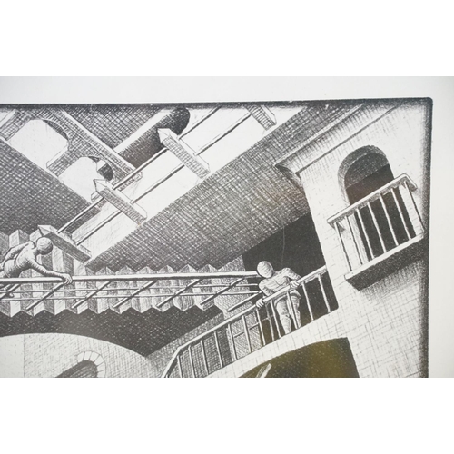 434 - M C Escher (1898 - 1972), Waterfall ( Waterval ), lithograph, printed in Holland by van Doreen B.V.,... 