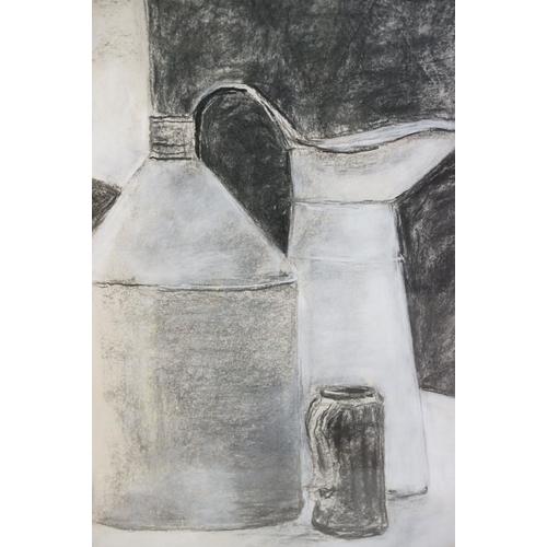 469 - Attributed to Penelope and Clifford Ellis, Three monochrome Charcoal Pictures on paper still life dr... 