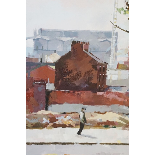 471 - Elizabeth Masterman, Impressionist Oils on Canvas View of Liverpool with figure titled ‘ To the Mers... 