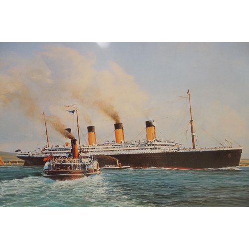 483 - Two signed limited edition prints by Robert Taylor to include Titanic (283/500) and Titanic Last Far... 