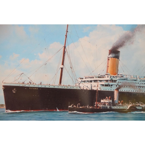 483 - Two signed limited edition prints by Robert Taylor to include Titanic (283/500) and Titanic Last Far... 