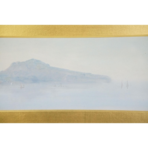 484 - Rosa Corelli (1800 -) - Two watercolour on paper paintings depicting the Isle of Capri and Mount Ves... 