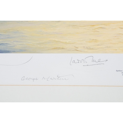 495 - Two Robert Taylor signed aviation prints to include ' Hurricane ' (signed by Bob Stanford Tuck), and... 